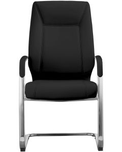 Посетителски стол RFG VINCI M, екокожа, до 150 kg, черен