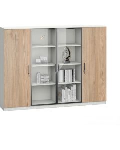 Шкаф RFG Monaco, 2000 х 400 х 1500 mm, ПДЧ, бряст и бяло