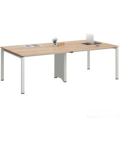 Работно RFG Заседателна маса Monaco, 2400 х 1200 х 750 mm, плот бряст, бял метал