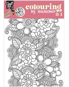 Craft ID Комплект рисуване по номера, A4, 5 листа, с 5 двойни молива