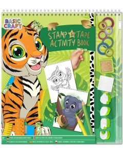 Moxy Книжка с дейности Тигър, с печати и цветно тиксо
