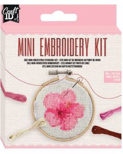 Craft ID Комплект за бродиране Цвете, мини, 12.5 х 10 cm