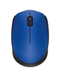 Logitech M171, безжична wireless, оптичен сензор, 3 бутона, син/черен цвят