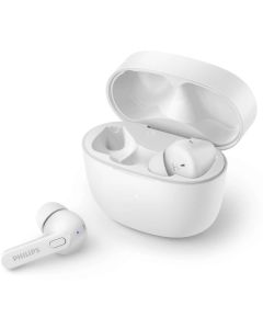 Philips True Wireless, In-Ear, Bluetooth, Микрофон, 6 мм, 101 dB, 350 mAh, 55 mAh, Бял