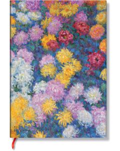 Paperblanks Тефтер Monet Chrysanthemums, Midi, широки редове, твърда корица