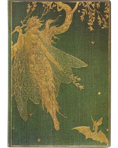 Paperblanks Тефтер Olive Fairy, Midi, широки редове, мека корица, 88 листа