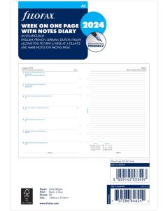 Filofax Пълнител за органайзер Classic, А5, за 2024 година
