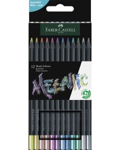 Faber-Castell Моливи Black Edition Metallic, 12 цвята