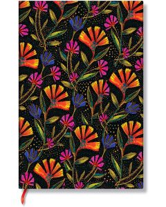 Paperblanks Тефтер Wild Flowers, Mini, широки редове, мека корица, 104 листа