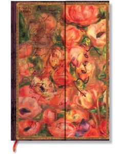 Paperblanks Тефтер Renoir to Morisot, Midi, широки редове, твърда корица, 72 листа