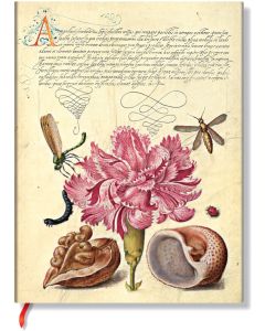 Paperblanks Тефтер Pink Carnation, Ultra, широки редове, мека корица, 88 листа