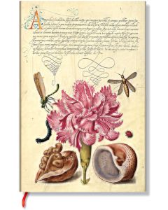 Paperblanks Тефтер Pink Carnation, Mini, широки редове, мека корица, 104 бр.