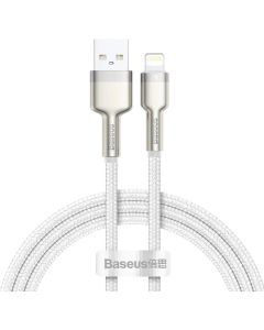 Кабел Baseus Cafule Metal Series USB-A към Lightning, 1м CALJK-A02 - бял