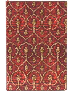 Paperblanks Тефтер Red Velvet, Mini, широки редове, мека корица, 104 листа