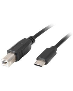 Lanberg USB-C (M) -- USB-B (M) 2.0 ferrite cable 3m, black