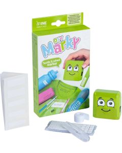Печат за текстил Marky, с комплект за нареждане на кирилица, зелен