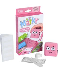 Печат за текстил Marky, с комплект за нареждане на кирилица, розов