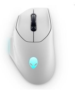 Alienware AW620M, геймърска, безжична, USB Тype-C, 26000 dpi, бял цвят