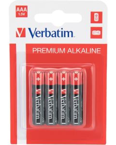 Verbatim ALKALINE BATTERY AAA 4 PACK (HANGCARD)