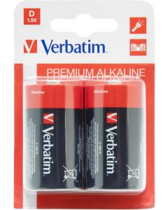 Verbatim ALKALINE BATTERY D 2 PACK (HANGCARD)