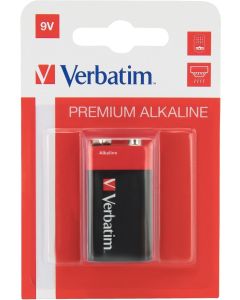 Verbatim ALKALINE BATTERY 9V 1 PACK (HANGCARD)