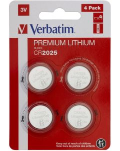 Verbatim LITHIUM BATTERY CR2025 3V 4 PACK