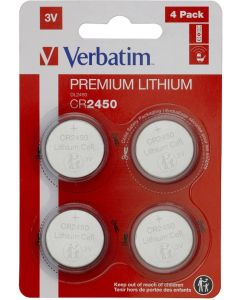 Verbatim LITHIUM BATTERY CR2450 3V 4 PACK