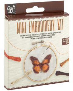 Craft ID Комплект за бродиране Пеперуда, мини, 12.5 х 10 cm
