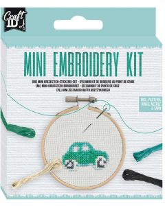 Craft ID Комплект за бродиране Кола, мини, 12.5 х 10 cm