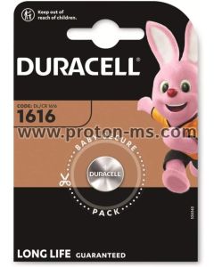Бутонна литиева батерия DURACELL CR-1616, 3V
