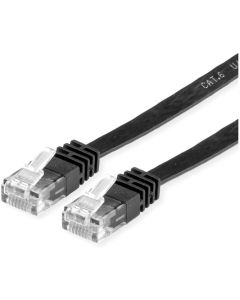 VALUE 21.99.0961 :: Кабел UTP Cat. 6 (Class E), extra-flat, черен, 1.0 м