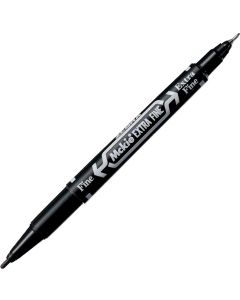 Zebra Тънкописец Mckie Extra Fine, перманентен, двоен, 0.5-1 mm, черен