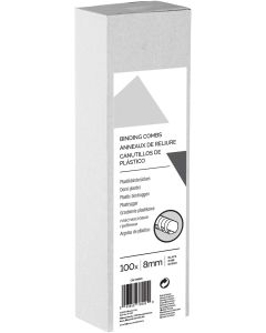 Fellowes Спирали за подвързване, 8 mm, черни, 100 броя