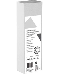 Fellowes Спирали за подвързване, 10 mm, черни, 100 броя