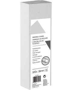 Fellowes Спирали за подвързване, 16 mm, черни, 100 броя