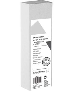 Fellowes Спирали за подвързване, 16 mm, бели, 100 броя