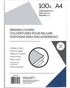 Fellowes Корици за подвързване, картонени, А4 250 g-m2, сини, 100 броя
