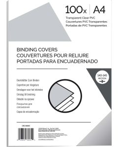 Fellowes Корици за подвързване, PVC, А4, 150 микрона, прозрачни, 100 броя