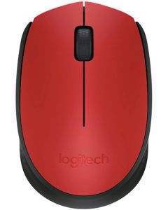 Logitech M171, безжична, червена