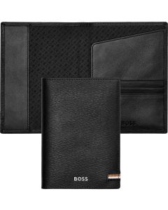Hugo Boss Калъф за паспорт Iconic, черен