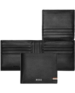 Hugo Boss Портфейл Iconic, с капак, Черен