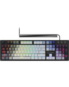 LORGAR Azar 514, С кабел, QWERTY, Dream механични, RGB с 18 режима, Бял