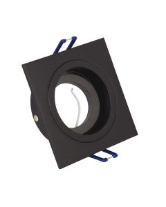 Квадратна луна-единична, с max LED 7W, GU10, 220V, 9,2x9,2cm, черна - VK LED VK/03114G/B  64173-079121