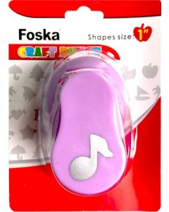 Foska Перфоратор за декорация - Нота, 25 mm, зелен