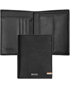 Hugo Boss Калъф карти и монети Iconic, черен