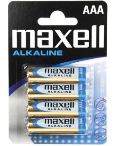 Алкална батерия MAXELL LR03 -4 бр. в опаковка- 1,5V