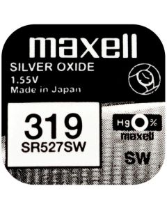 Бутонна батерия сребърна MAXELL SR527 SW 1.55V -319-  1.55V