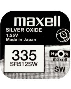 Бутонна батерия сребърна MAXELL SR512 SW -335  1.55V