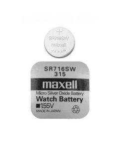 Бутонна батерия сребърна MAXELL SR716 SW 1.55V -315-