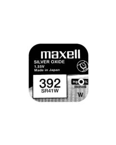 Бутонна батерия сребърна MAXELL SR41 SW -384- AG3   1.55V